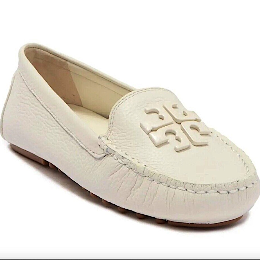 New Tory Burch Lowell 2 Tumbled Leather Driving Loafer